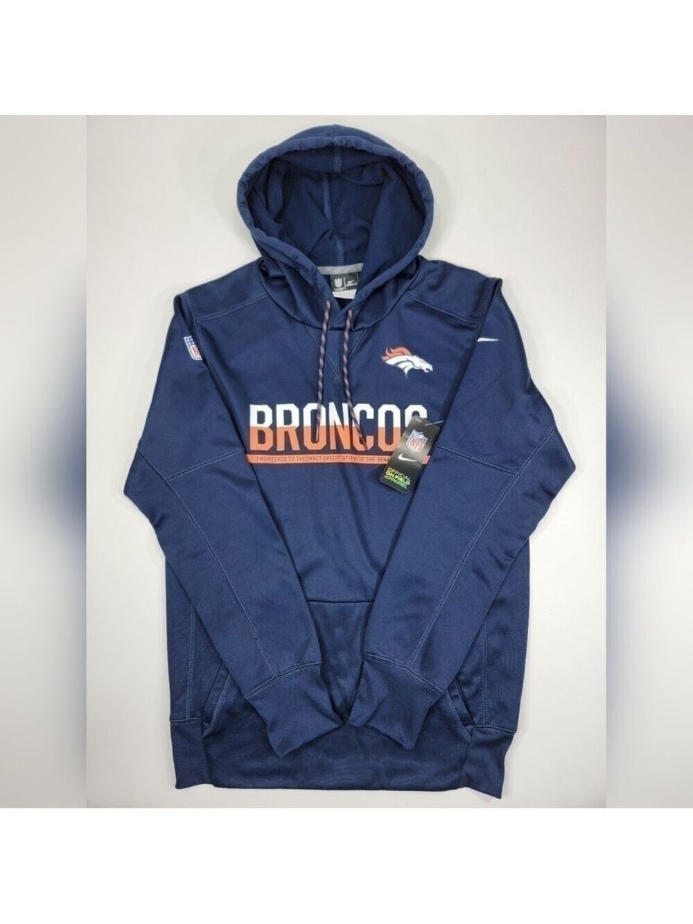 NEW Nike Therma-fit NFL Denver Broncos Hoodie Hooded Sweatshirt Men's Small  NWT